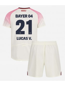 Bayer Leverkusen Lucas Vazquez #21 Replika Borta Kläder Barn 2025-26 Kortärmad (+ byxor)